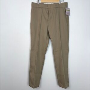 Dickies Women 776F Slim Fit Straight Leg Work Pant Size 14R Tan Uniform Gorpcore